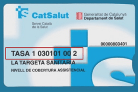 tarjeta sanitaria catsalut para cita en el Centro de Atención Primaria Vilafranca Nord